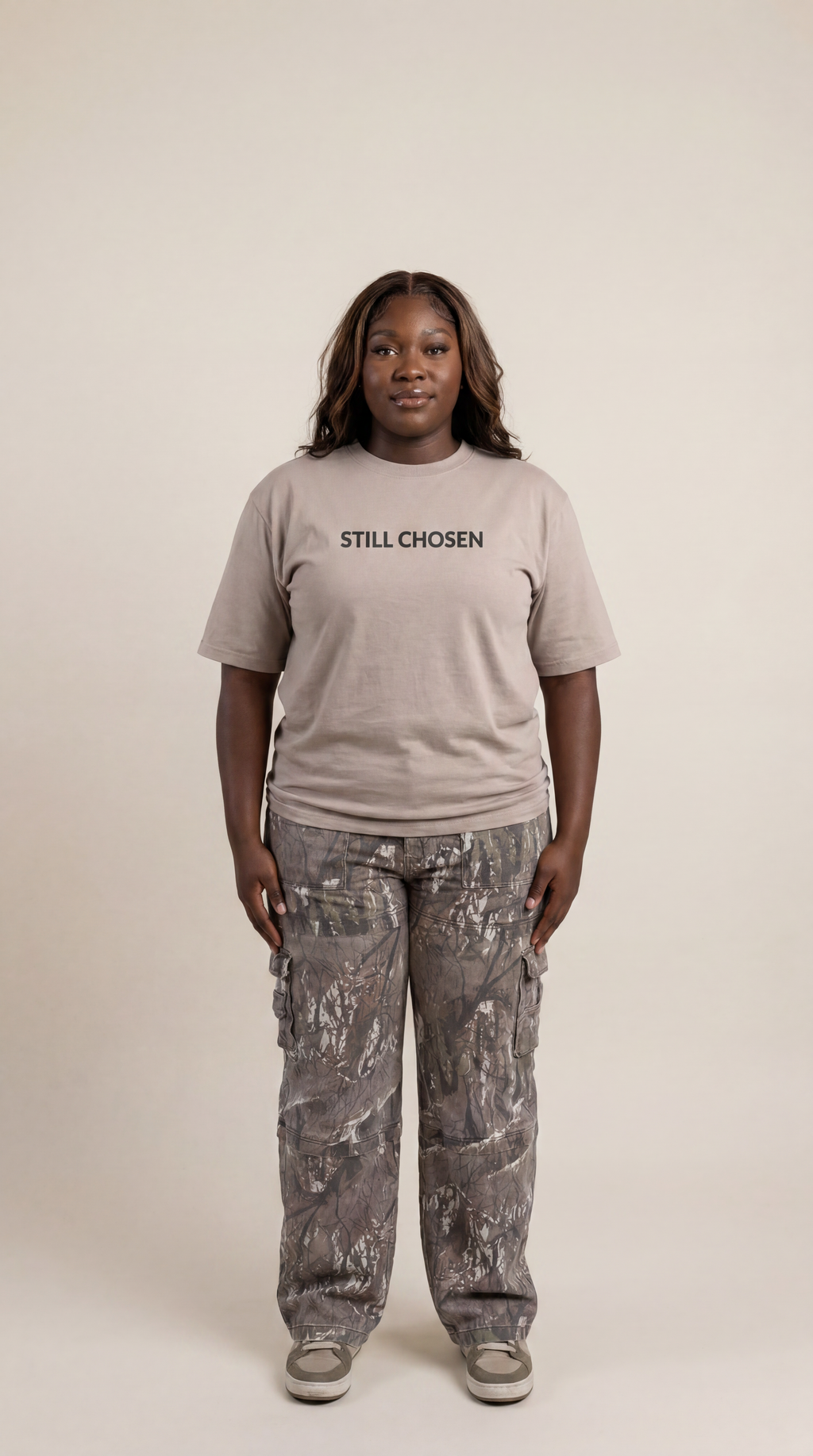 Still Chosen Oversized Tee - Beige