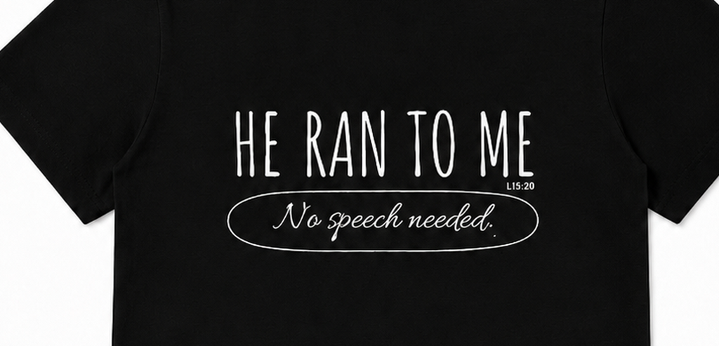 He Ran To Me Tee - Black